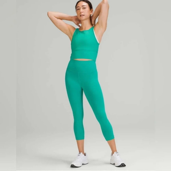 Lululemon Power Pivot Tank Top *Rib Maldives Green - Picture 2 of 9